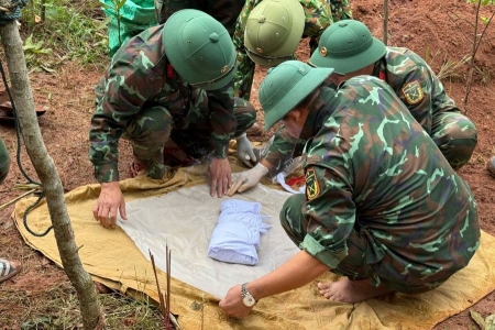 Quảng Trị: Tìm thấy và quy tập 2 hài cốt liệt sĩ tại xã Đakrông