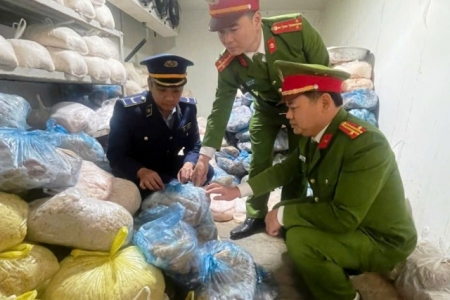 Nghệ An: Phát hiện, tiêu hủy 1 tấn da lợn không rõ nguồn gốc