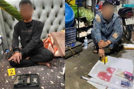 Quảng Trị: Bắt 2 đối tượng, thu giữ 3.327 viên ma túy và 1 khẩu súng quân dụng