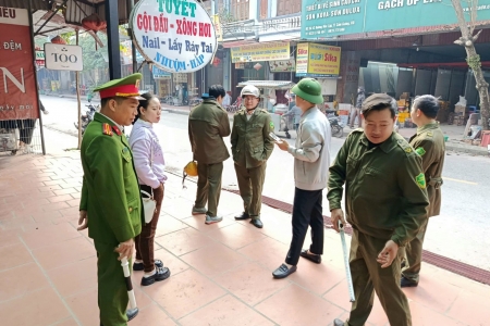 Xã Cẩm Giang: Giải tỏa vi phạm hành lang an toàn giao thông trên tuyến ĐT 394C