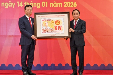 Phát hành đặc biệt bộ tem bưu chính chào mừng Đại hội XIV của Đảng
