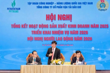 PVTrans (PVT): Doanh thu 2025 đạt khoảng 16.000 tỷ đồng, tăng 30% so với năm trước