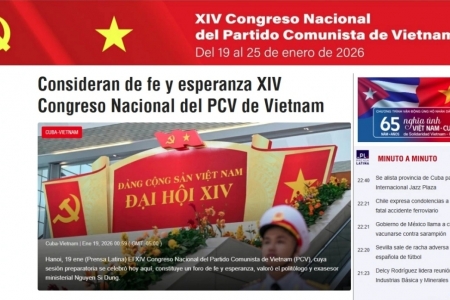Truyền thông quốc tế đưa tin đậm nét về phiên khai mạc Đại hội XIV của Đảng