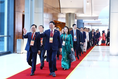 Đoàn Đại biểu Đảng bộ tỉnh Bắc Ninh dự phiên khai mạc Đại hội XIV của Đảng