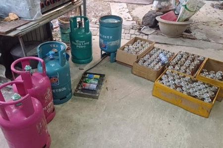 Thái Nguyên: Phát hiện 2 cơ sở sang chiết gas trái phép, thu giữ gần 500 bình gas mini