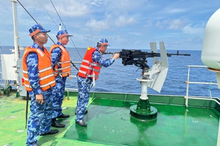 Vùng Cảnh sát biển 3 kiểm tra nhận thức đầu năm đối với cán bộ, chiến sĩ