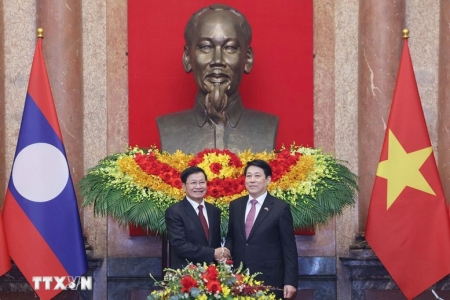 Chủ tịch nước Lương Cường hội kiến Tổng Bí thư, Chủ tịch nước Lào