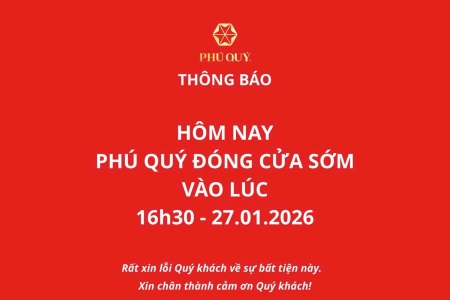 Tập đoàn Vàng Bạc Phú Quý thông báo tin nóng