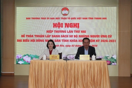 Thanh Hóa: Hội nghị Hiệp thương lần thứ hai lập danh sách sơ bộ người ứng cử ĐBQH khóa XVI và HĐND tỉnh khóa XIX