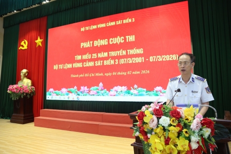Phát động Cuộc thi "Tìm hiểu 25 năm Ngày truyền thống Bộ Tư lệnh Vùng Cảnh sát biển 3"