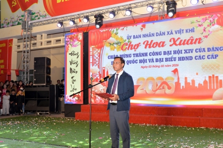 Khai mạc Chợ hoa Xuân Bính Ngọ 2026 xã Việt Khê