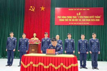Tuổi trẻ Hải đội 102 phát động phong trào “3 tiên phong quyết thắng” giai đoạn 2025 - 2030