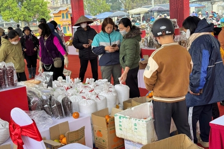 Hàng nghìn lượt người dân tham quan, mua sắm tại các hội chợ xuân trên địa bàn Thủ đô