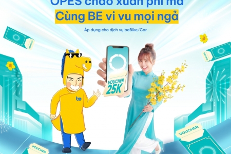 Bảo hiểm số OPES tặng voucher 25.000 cho người dùng gọi xe trên BE