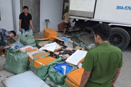 TP.HCM: Tiêu hủy hơn 28,8 tấn thực phẩm đông lạnh không rõ nguồn gốc xuất xứ