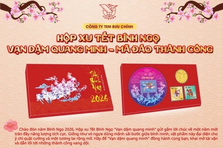 Phát hành tem "Tết Bính Ngọ" và xu "Nhật Mã Phi Vân" chào Xuân Bính Ngọ 2026