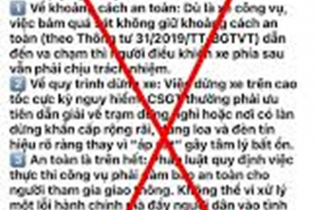 Cục Cảnh sát giao thông bác bỏ tin giả về việc dừng xe trên cao tốc