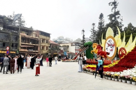 Lào Cai đón gần 780.000 lượt khách du lịch dịp Tết, doanh thu đạt hơn 1.667 tỷ đồng