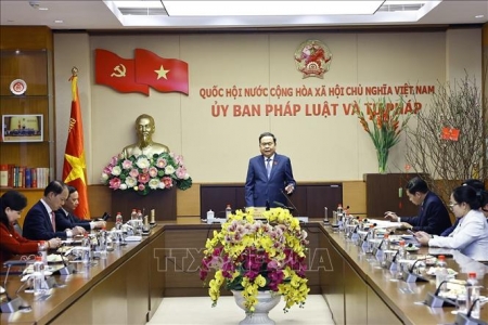 Chủ tịch Quốc hội Trần Thanh Mẫn làm việc với các cơ quan của Quốc hội