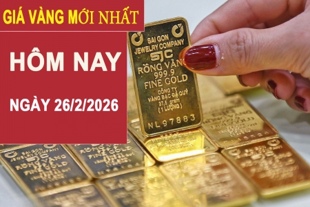 Giá vàng ngày vía Thần tài 2026: Vàng miếng SJC bật tăng mạnh