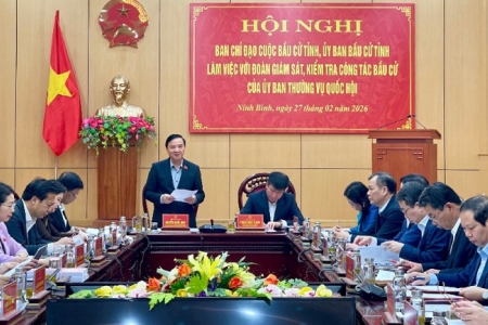 Phó Chủ tịch Quốc hội Nguyễn Khắc Định kiểm tra công tác chuẩn bị bầu cử tại Ninh Bình