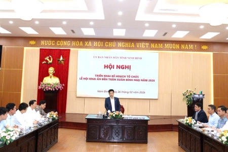 Ninh Bình triển khai công tác tổ chức Lễ hội Khai ấn Đền Trần 2026
