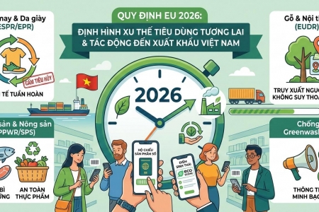 4 quy định của EU trong năm 2026 định hình lại xu hướng tiêu dùng và tác động tới xuất khẩu Việt Nam