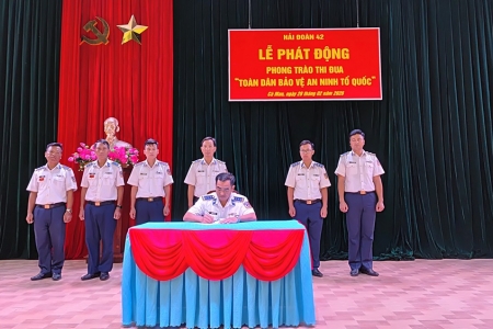 Hải đoàn 42 phát động Phong trào thi đua “Toàn dân bảo vệ an ninh Tổ quốc”