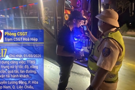 CSGT Đà Nẵng: Phát hiện xe khách tuyến Quảng Trị - Đà Nẵng chở vượt quá số người