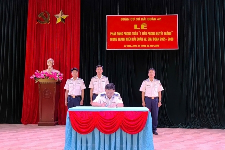 Đoàn cơ sở Hải đoàn 42 Phát động Phong trào “3 Tiên phong quyết thắng”