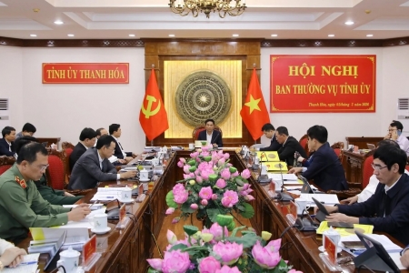 Ban Thường vụ Tỉnh ủy Thanh Hóa cho ý kiến vào nhiều nội dung quan trọng thuộc thẩm quyền