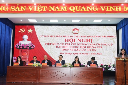 Hải Phòng: Ứng cử viên đại biểu Quốc hội khoá XVI tiếp xúc cử tri tại Đơn vị bầu cử số 5