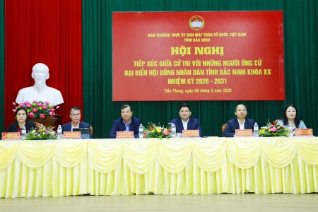 Bắc Ninh: Hội nghị tiếp xúc cử tri với người ứng cử đại biểu HĐND tỉnh khóa XX tại phường Tiền Phong