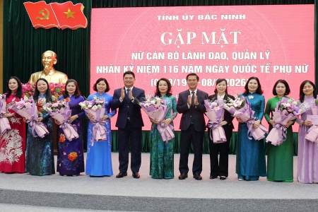 Bắc Ninh: Gặp mặt cán bộ lãnh đạo, quản lý nữ nhân Ngày Quốc tế Phụ nữ 8/3