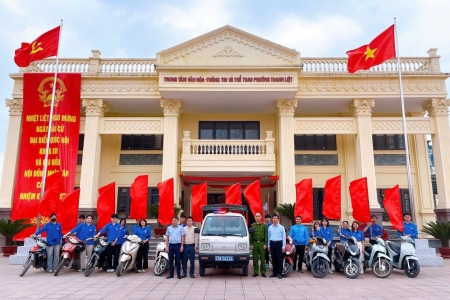 Hà Nội: Phường Thanh Liệt tăng cường tuyên truyền bầu cử, xe cổ động rộn ràng khắp phố