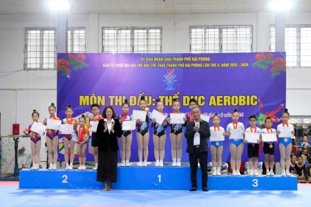 Hải Phòng: Hơn 100 VĐV tham gia thi đấu môn Thể dục Aerobic tại Đại hội thể dục thể thao lần thứ X