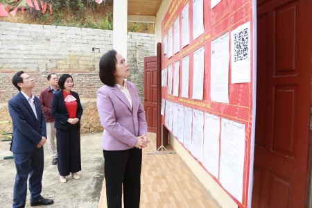 Phó Bí thư Thường trực Tỉnh ủy Lạng Sơn kiểm tra công tác chuẩn bị bầu cử tại cơ sở