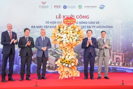 Khởi công Tổ hợp Giáo dục Bắc Sông Cấm và ra mắt Tập đoàn Giáo dục EQuest tại thành phố Hải Phòng.