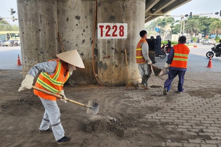 Hà Nội ra quân tổng vệ sinh hạ tầng giao thông phục vụ bầu cử