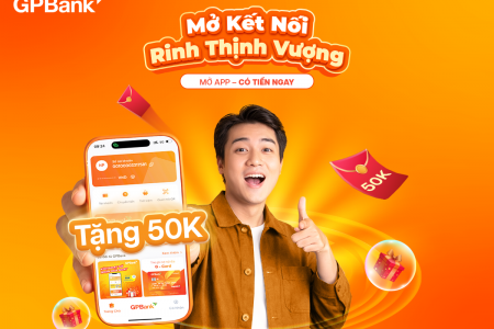 GPBank triển khai ưu đãi hoàn tiền 50.000 đồng cho khách hàng thanh toán bằng mã QR