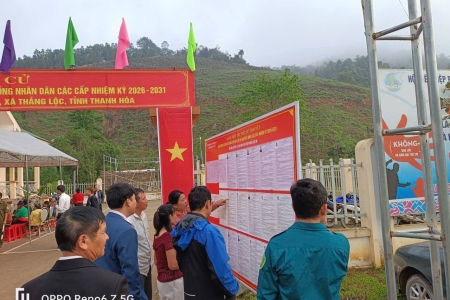 Tỷ lệ cử tri tại Thanh Hóa tham gia bỏ phiếu đạt 99,94%