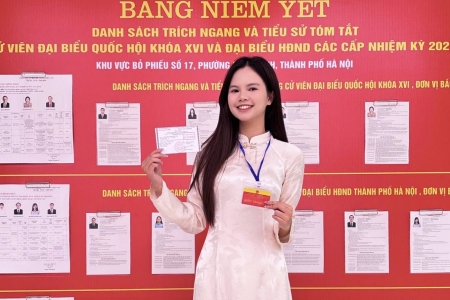 Rộn ràng ngày hội bầu cử: Cử tri trẻ lan tỏa tinh thần trách nhiệm công dân