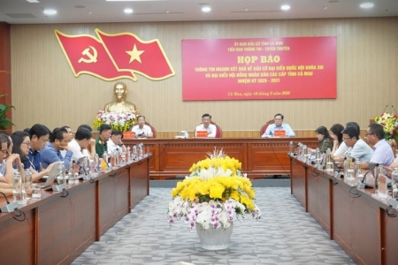 Cà Mau tổ chức họp báo thông tin kết quả bầu cử