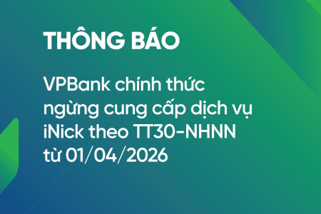 Từ 1/4, VPBank sẽ từ chối giao dịch chuyển/nhận tiền với các tài khoản sau