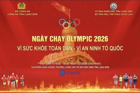 Lạng Sơn tổ chức “Ngày chạy Olympic - Vì sức khỏe toàn dân - Vì An ninh Tổ quốc”