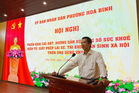 Hội nghị triển khai cài đặt Sổ sức khỏe điện tử và định danh điện tử năm 2026 tại phường Hòa Bình