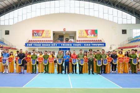 Gần 100 vận động viên tranh tài tại giải Pickleball Công an tỉnh