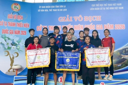 Cử tạ Thanh Hóa giành hạng Ba toàn đoàn Giải Vô địch thanh thiếu niên quốc gia 2026