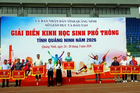 Bế mạc Giải Điền kinh học sinh phổ thông tỉnh Quảng Ninh năm 2026