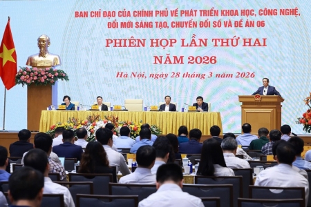 Thủ tướng chủ trì Phiên họp về phát triển khoa học công nghệ, đổi mới sáng tạo, chuyển đổi số và Đề án 06